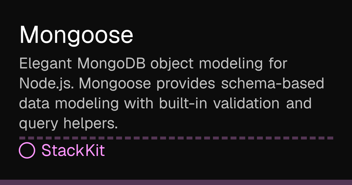 Mongoose | StackKit