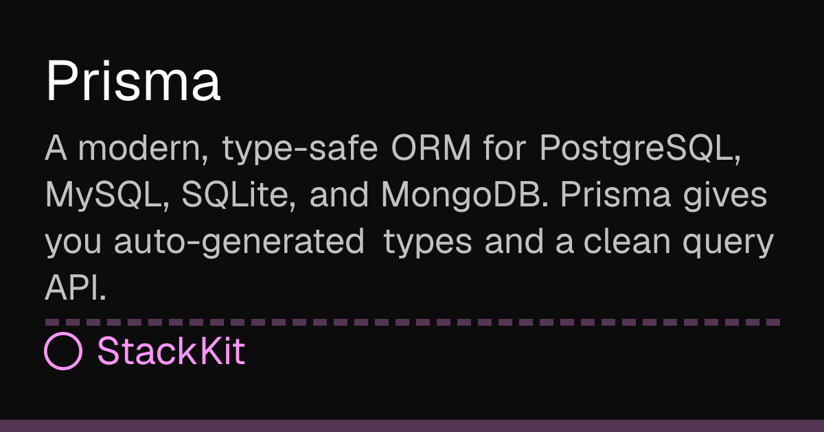 Prisma | StackKit